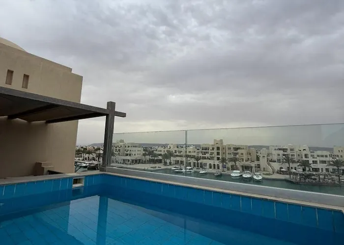 شقة Fanadir 3-bedroom Penthouse Gouna, Private Pool الغردقة